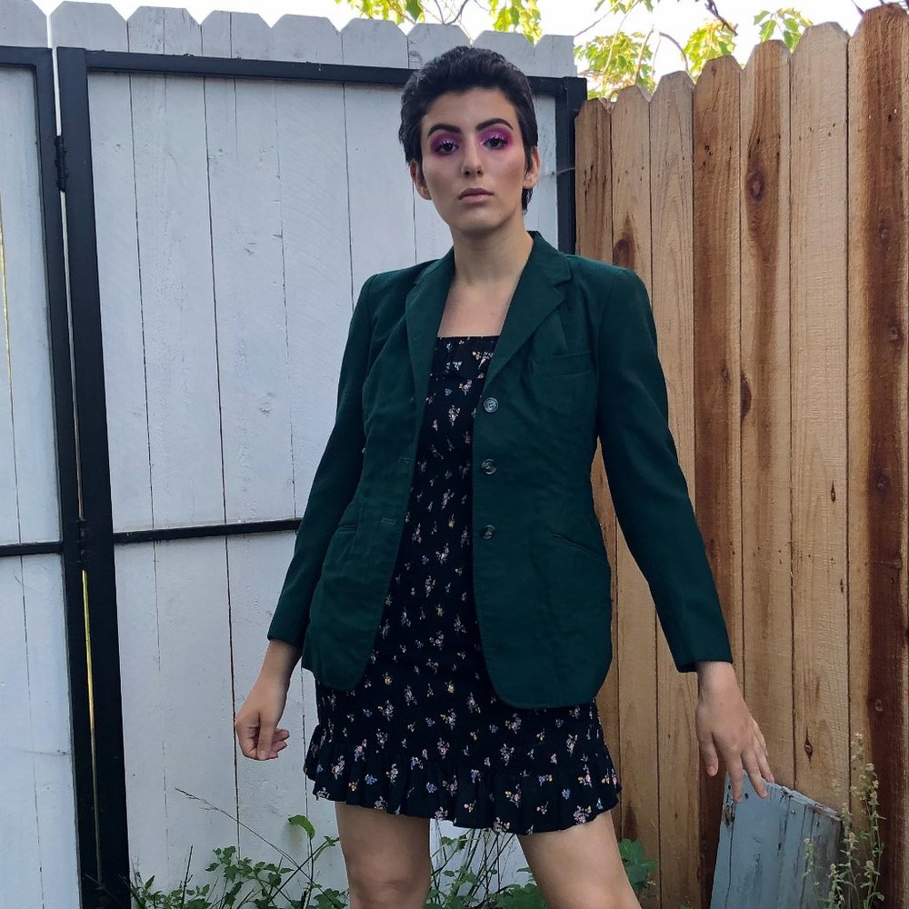 Emerald Green Structured Blazer